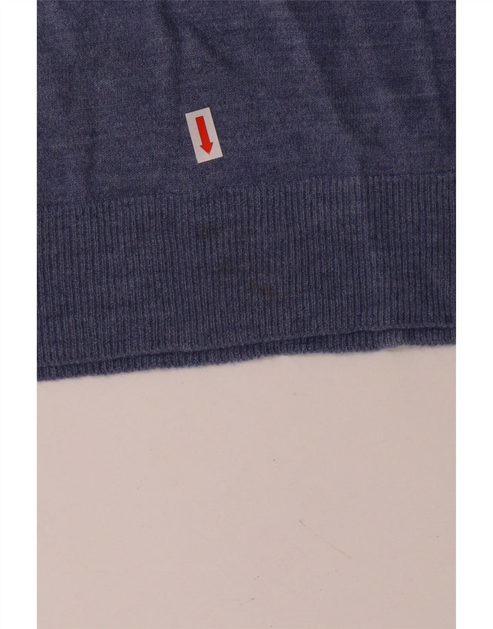 Suéter masculino MARKS & SPENCER Blue Harbor com decote em V XL azul clássico