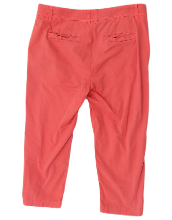 Calças cortadas tingidas para vestuário feminino Fat Face UK 12 médio W32 L19 rosa