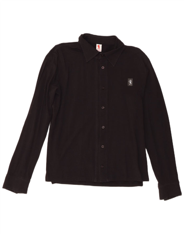 Camisa masculina Bikkembergs grande algodão preto