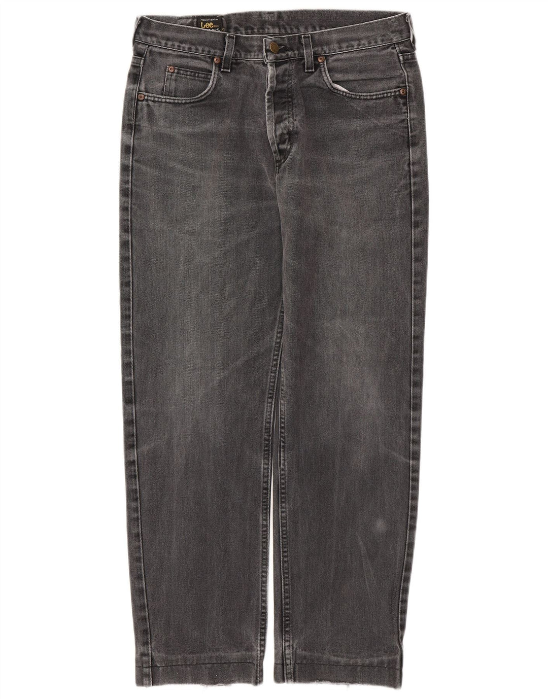 LEE Masculino Chicago Straight Jeans W33 L29 Algodão Cinza