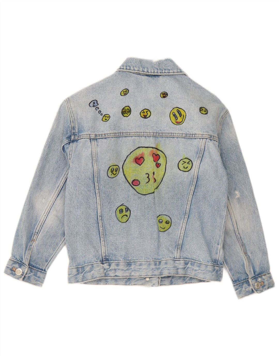 Jaqueta jeans gráfica Zara Girls 8-9 anos azul