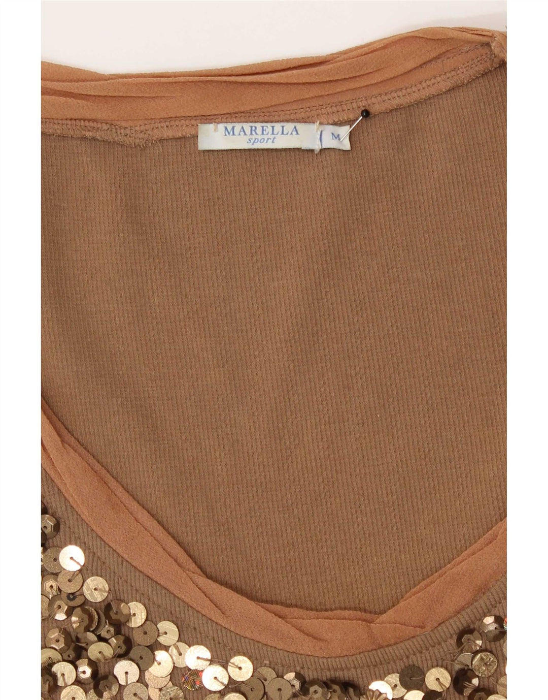 Colete feminino Marella UK 12 marrom médio