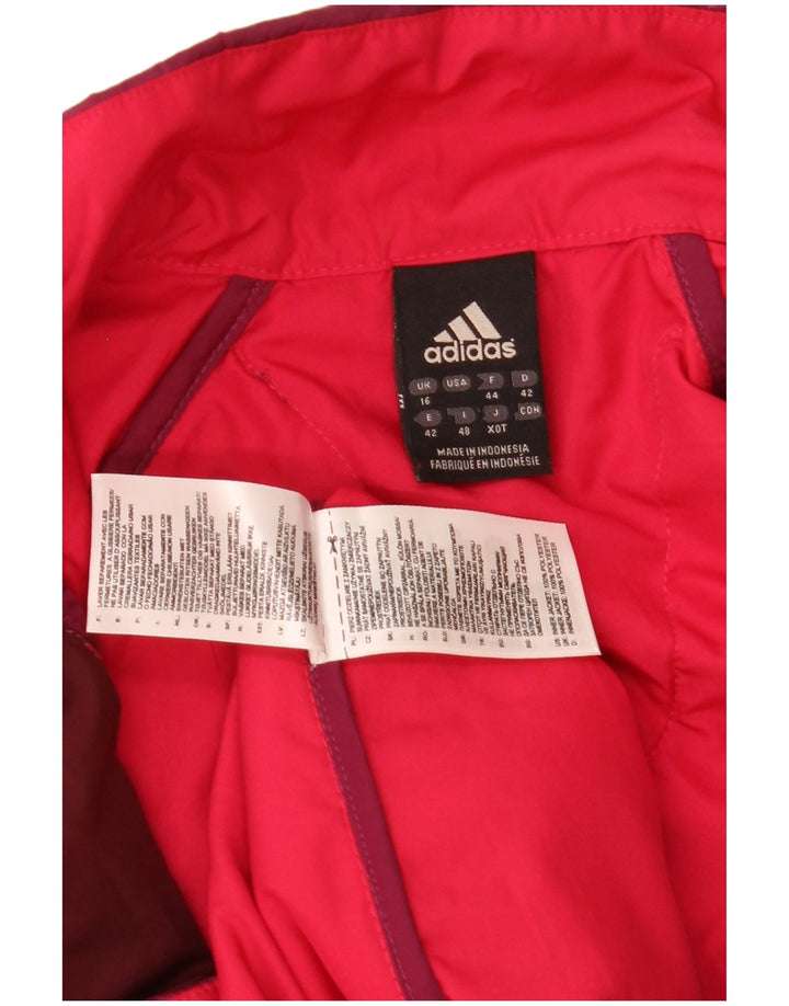 Jaqueta Adidas Feminina Liner Acolchoada Reino Unido 16 Grande Poliéster Borgonha