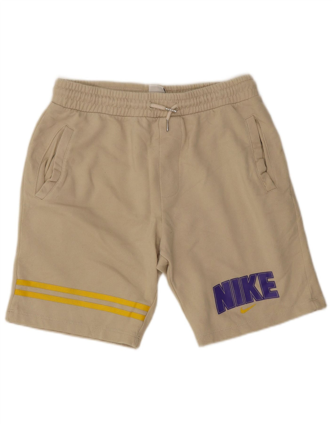 Shorts esportivos gráficos masculinos Nike grandes bege