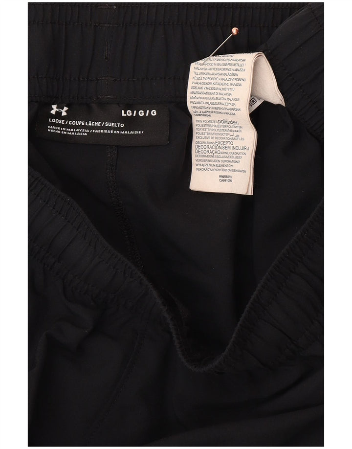 Shorts esportivos gráficos masculinos UNDER ARMOUR poliéster preto grande