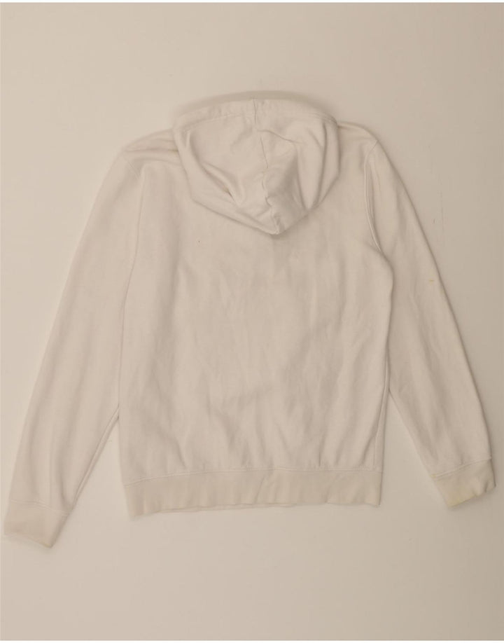 CHAMPION Mens Graphic Zip Neck Hoodie Jumper Small White Cotton Vintage Champion and Second-Hand Champion from Messina Hembry 