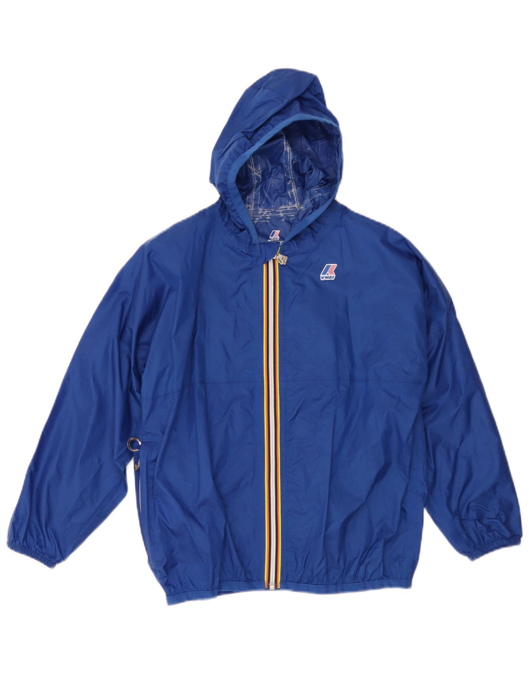 Jaqueta de chuva com capuz K-Way Boys 9-10 anos azul poliamida