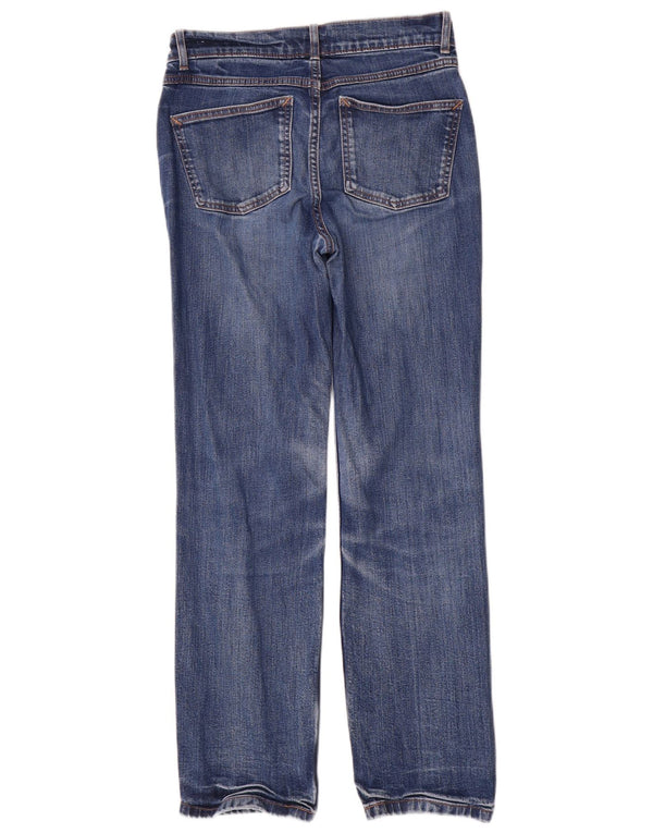 Jeans retos femininos Marks & Spencer Reino Unido 8 pequeno W26 L29 algodão azul