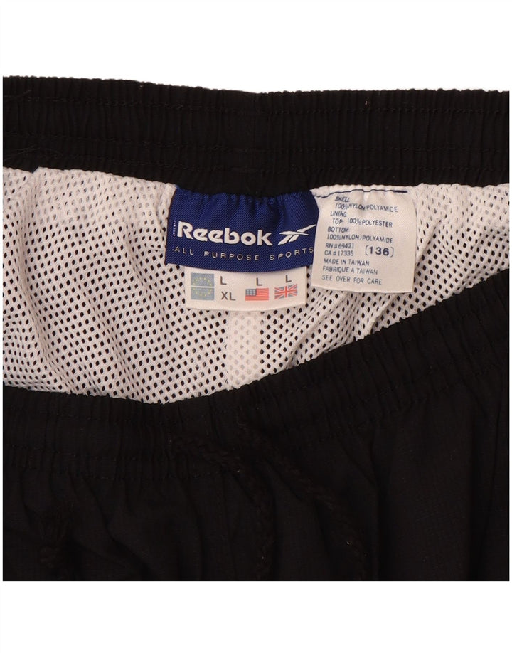 Calça de treino masculina REEBOK grande nylon preto
