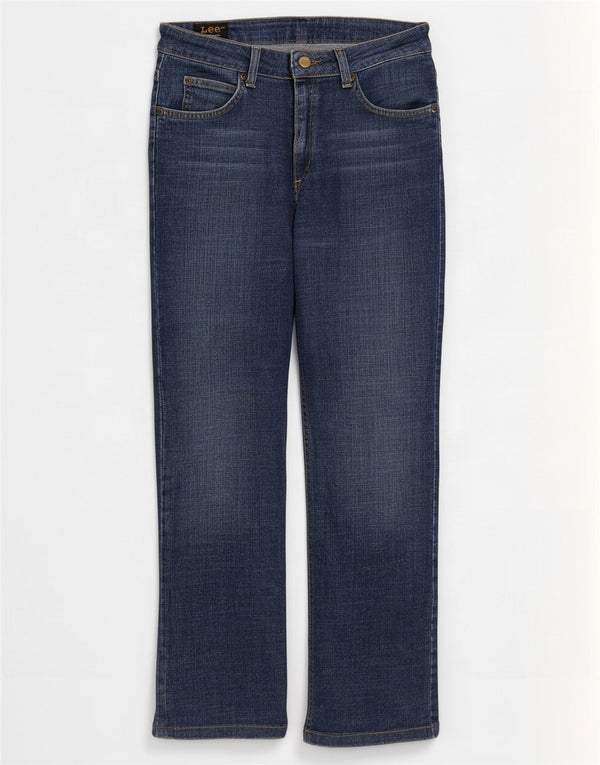 Lee Womens Cameron Bootcut Jeans W30 L30 Azul Algodão