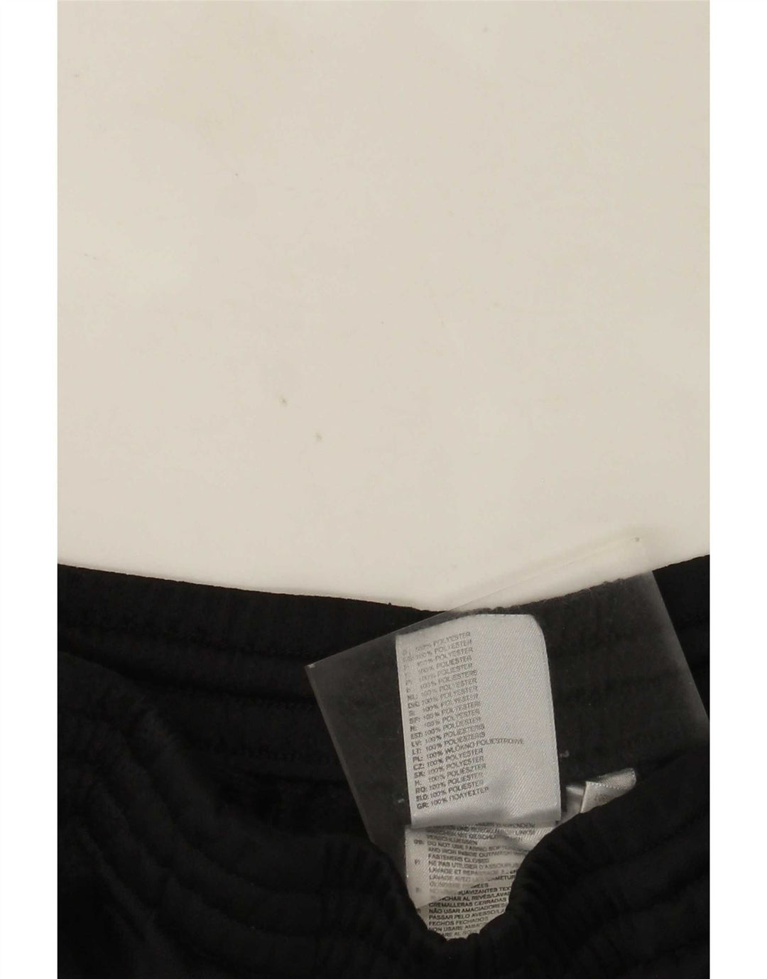 Calças de treino masculinas Adidas UK 38/40 poliéster preto médio