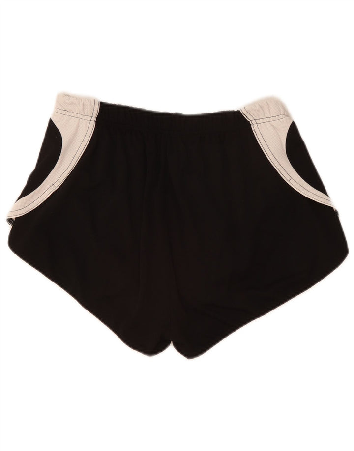 Shorts esportivos femininos Asics UK 12 médio preto colorblock poliéster