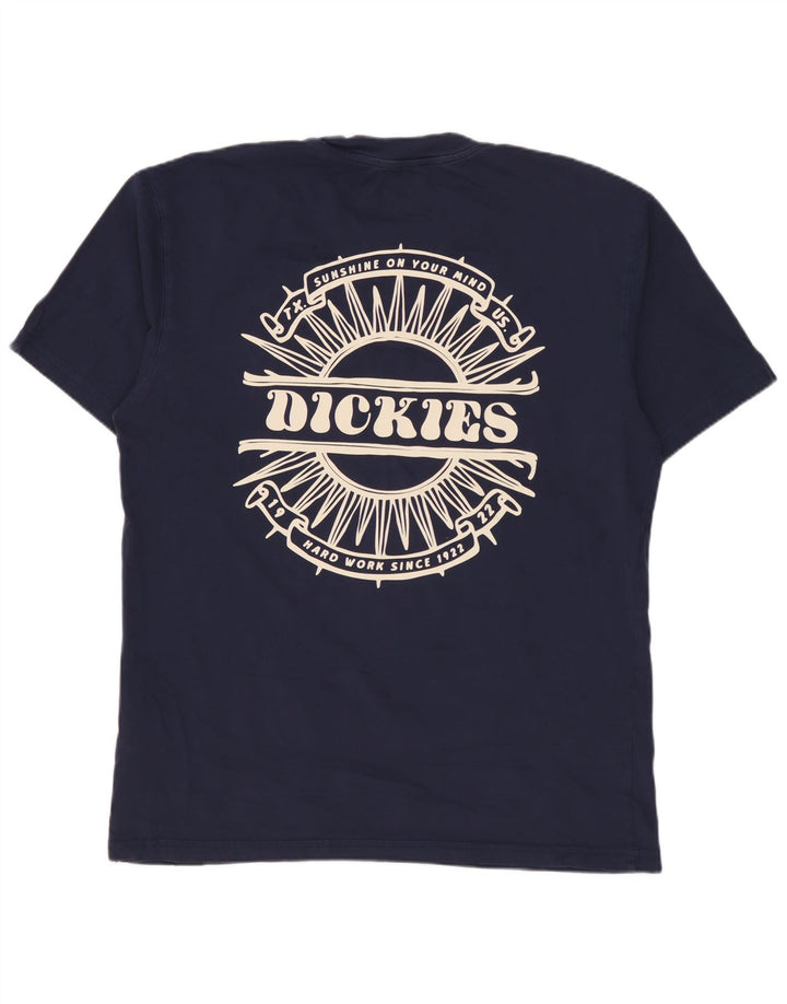 DICKIES Camiseta masculina gráfica top pequeno algodão azul marinho