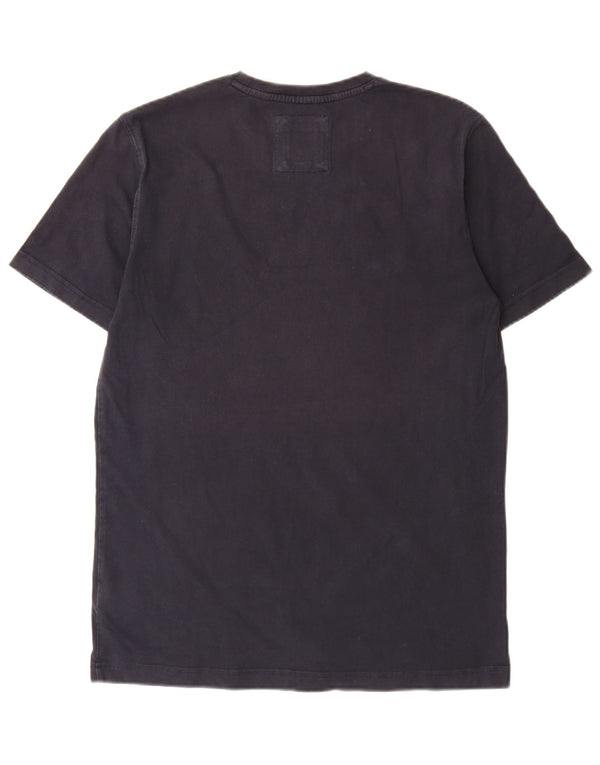 Camiseta masculina Crew Clothing Top médio algodão preto clássico