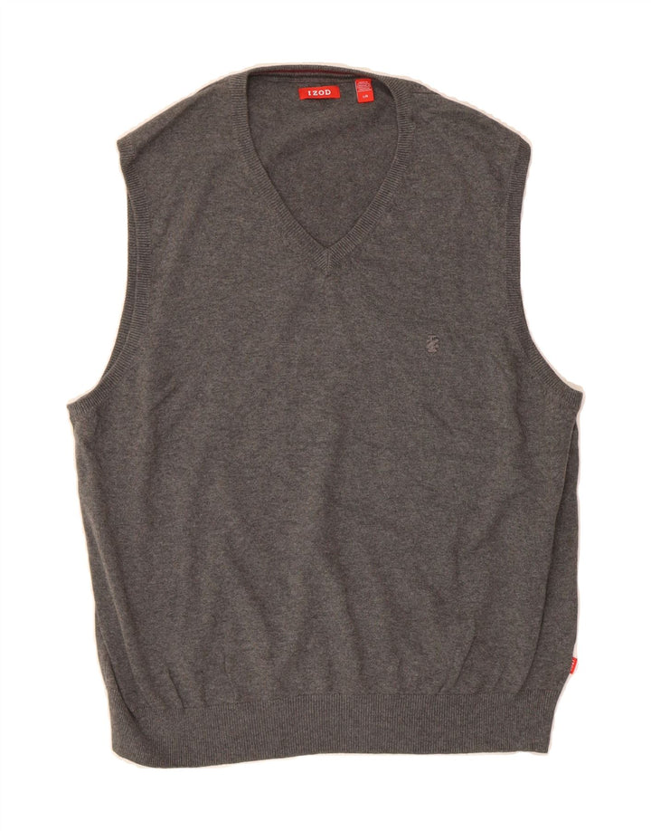 IZOD Mens Vest Tank Top Large Grey Cotton Vintage Izod and Second-Hand Izod from Messina Hembry 