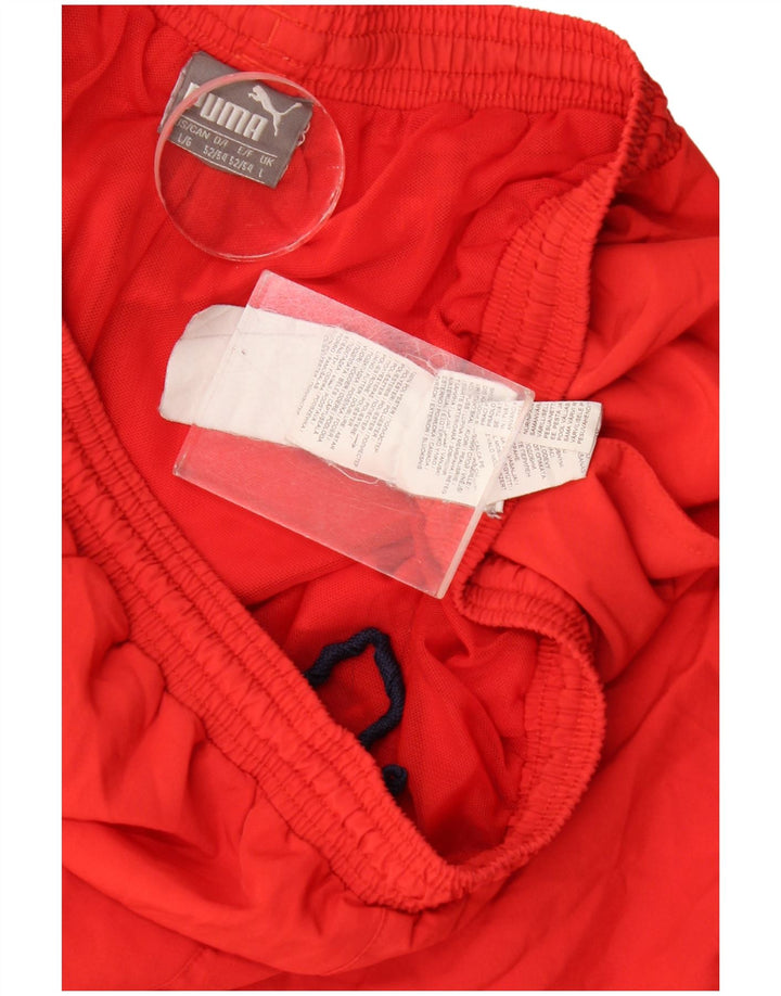 Shorts esportivos gráficos masculinos Puma grande poliéster vermelho