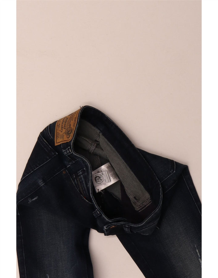 DIESEL Calça jeans skinny feminina desgastada W26 L29 algodão azul