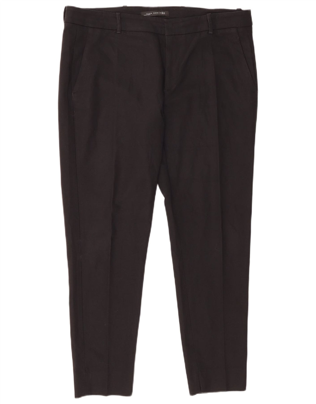Zara Calça Chino Feminina Slim XL W32 L28 Poliéster Preto