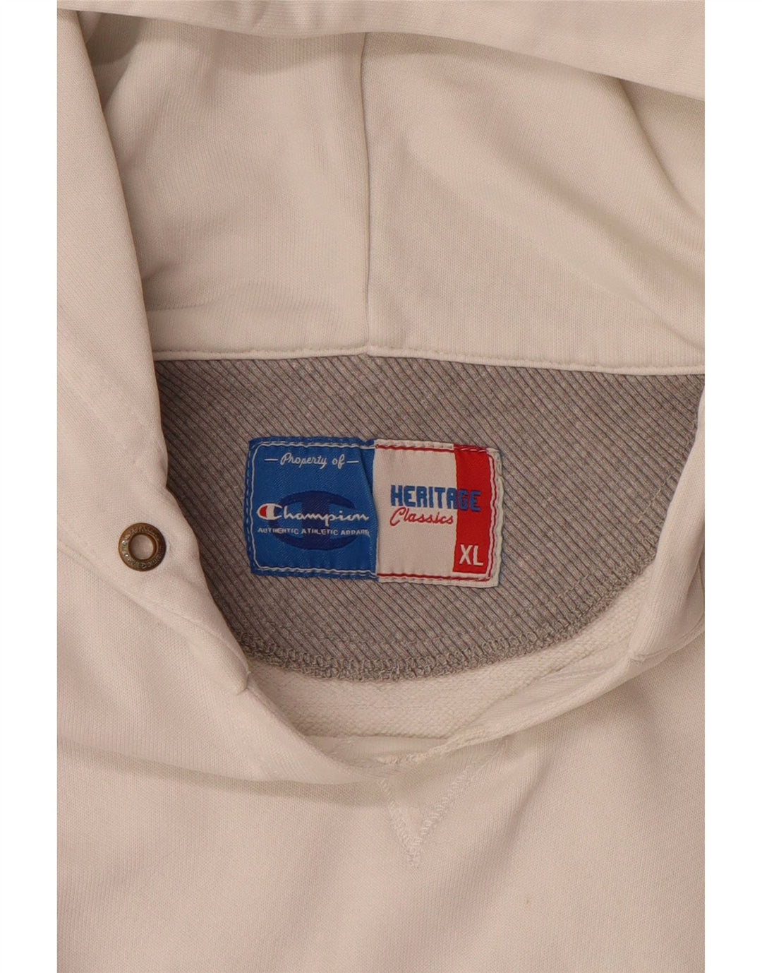 CHAMPION Suéter com capuz gráfico feminino Heritage Classics UK 18 XL branco