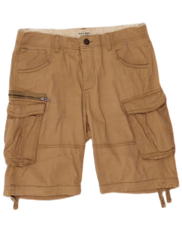 Shorts cargo masculino JACK & JONES pequeno W32 algodão bege