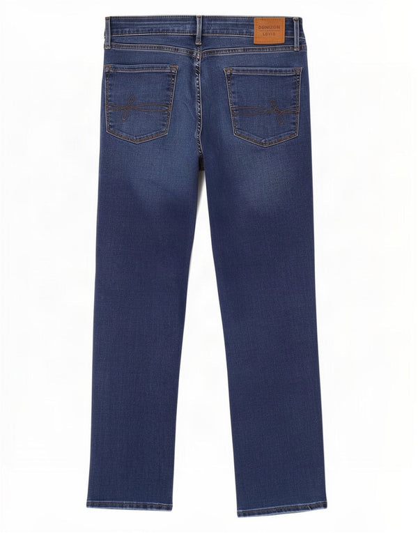 Calça jeans feminina Levi's Denizen High Rise Straight US 10 Grande W30 L27 Azul