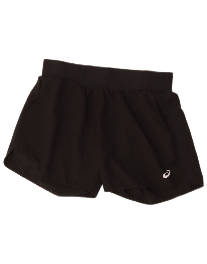 Shorts esportivos femininos Asics UK 14 grande poliéster preto