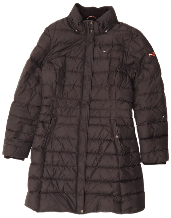Casaco acolchoado feminino Tommy Hilfiger Reino Unido 16 grande poliéster preto