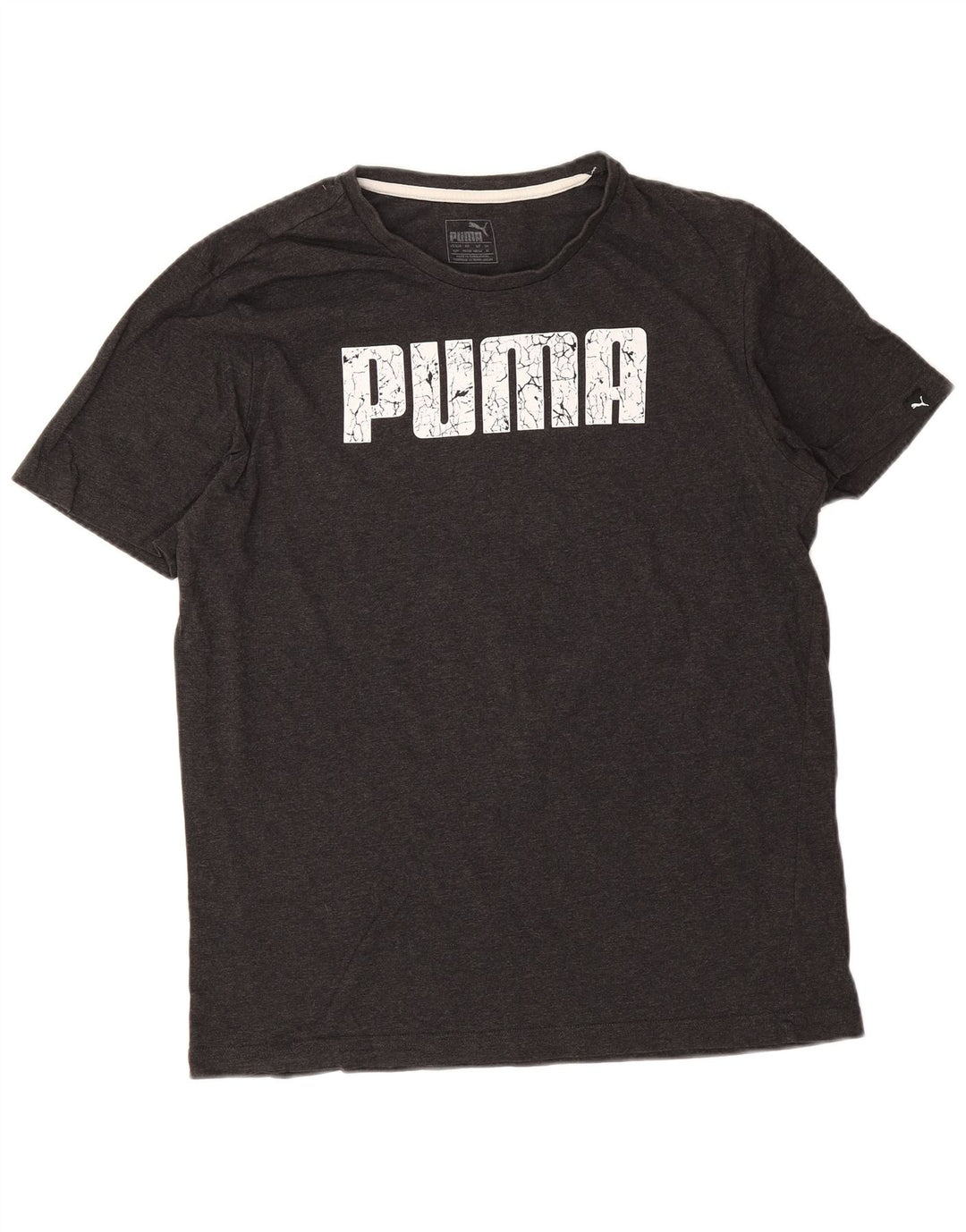 Camiseta masculina Puma Graphic Top cinza médio algodão