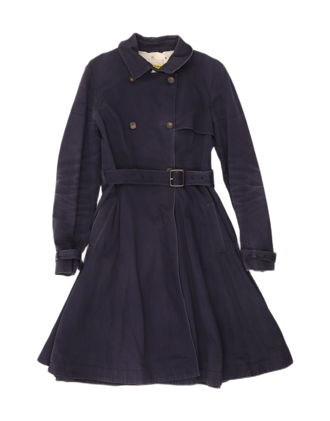 Hobbs Trench Coat feminino Reino Unido 12 algodão azul marinho médio