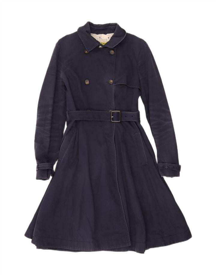 Hobbs Trench Coat feminino Reino Unido 12 algodão azul marinho médio