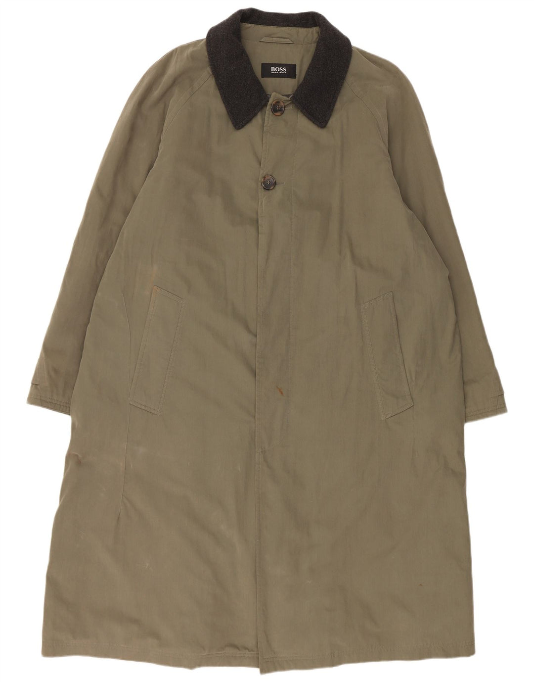 Sobretudo feminino Hugo Boss EU 54 2XL algodão cáqui