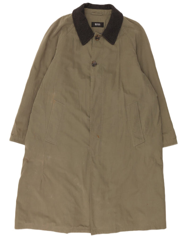 Sobretudo feminino Hugo Boss EU 54 2XL algodão cáqui