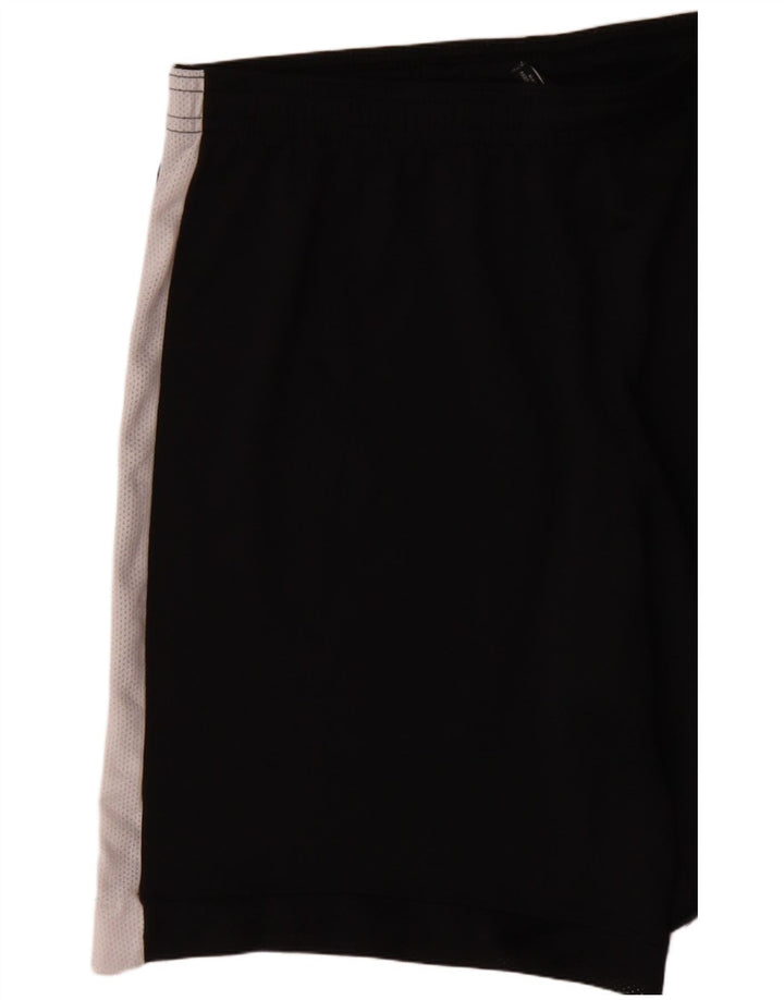 Shorts esportivos femininos Nike Dri Fit UK 14 médio preto colorblock poliéster