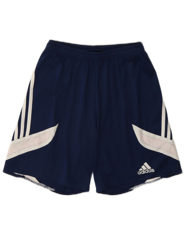 Adidas Masculino Climalite Sport Shorts Pequeno Azul Marinho Colorblock Poliéster