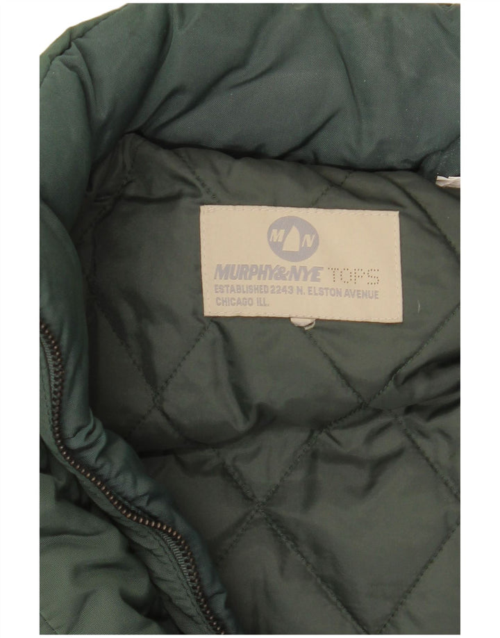 Casaco acolchoado com capuz feminino Murphy & Nye Reino Unido 16 grande verde