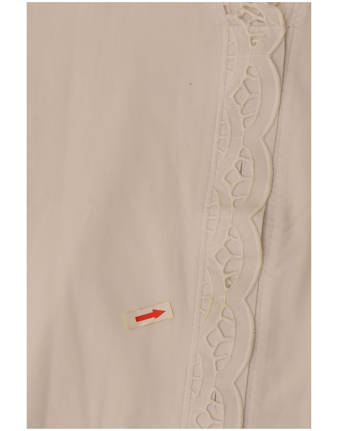 Blusa feminina vintage manga curta UE 38 médio branco