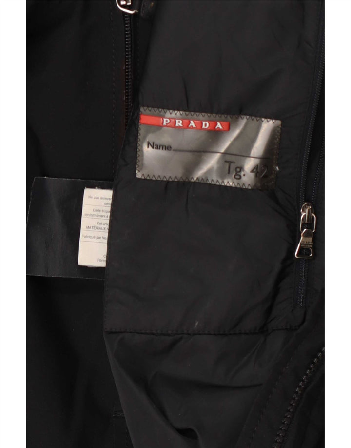 Casaco acolchoado feminino Prada IT 42 poliéster preto médio