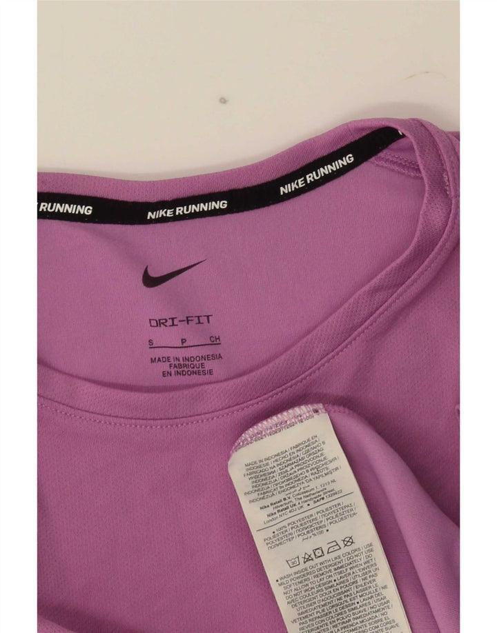 Nike Mens Dri Fit Camiseta Top Pequeno Roxo Poliéster