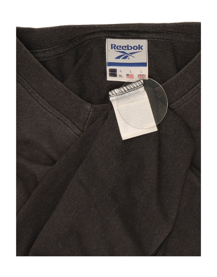 Camiseta masculina Reebok grande algodão cinza