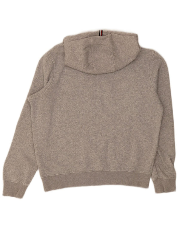 Tommy Hilfiger Meninos moletom com capuz gráfico 13-14 anos cinza algodão