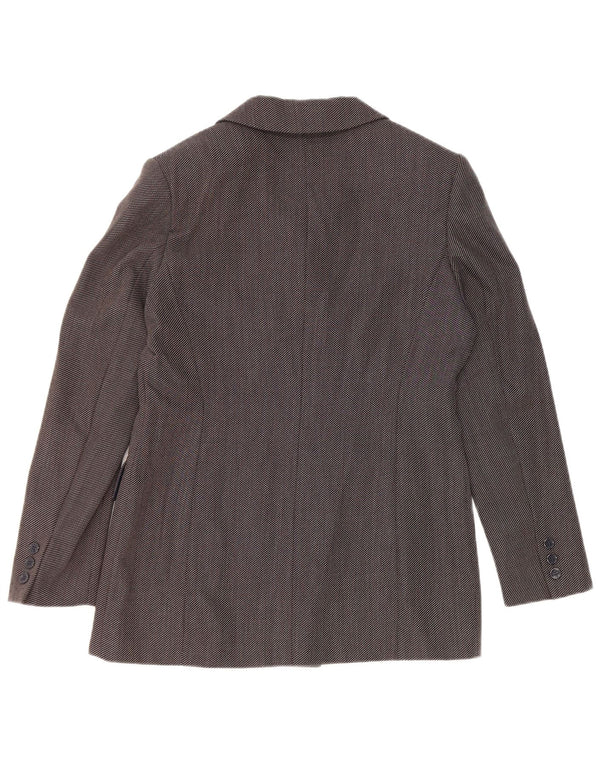Jaqueta Blazer Feminina Caractere Double Breasted Reino Unido 12 Cinza Médio