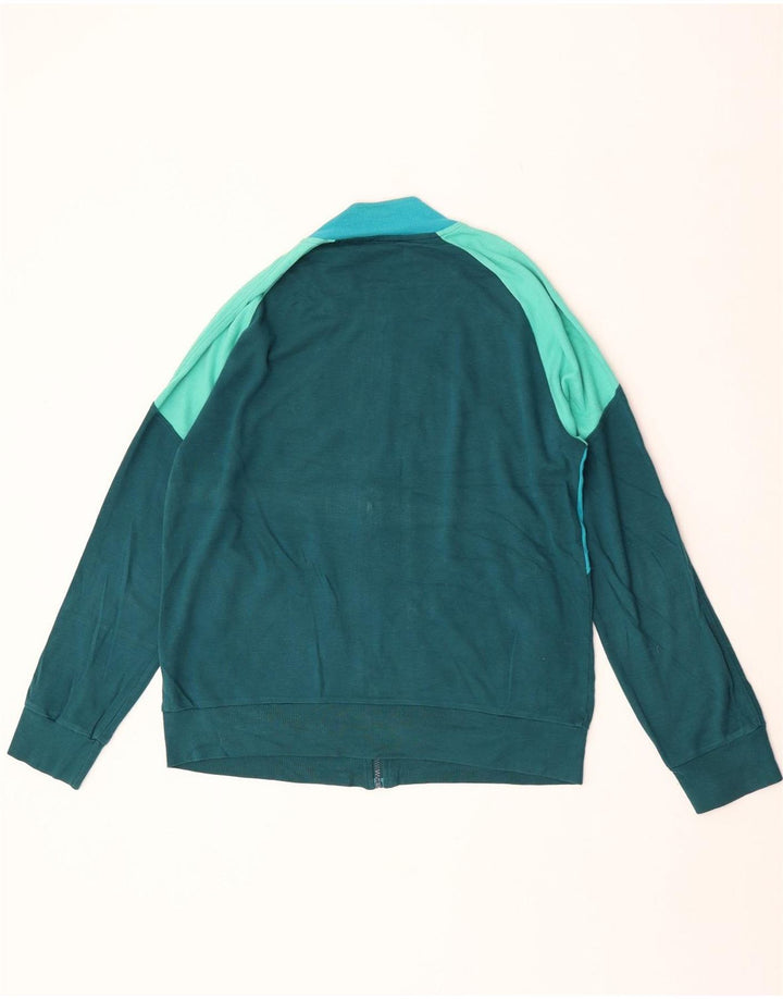 Dkny Mens Treino Top Jaqueta Verde Médio Algodão Colourblock