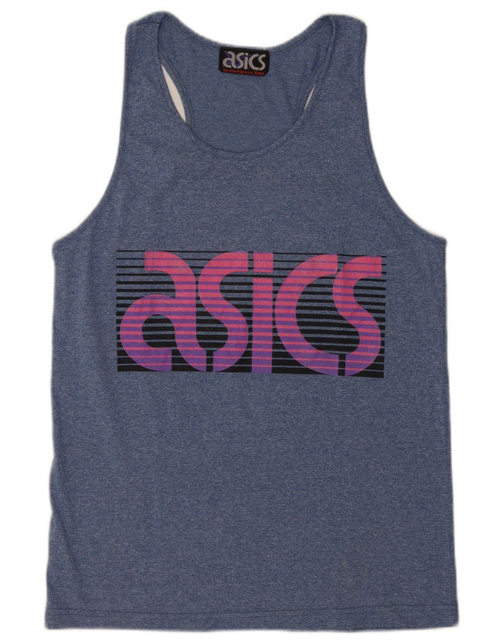 Asics Masculino Graphic Vest Top XL Azul Algodão