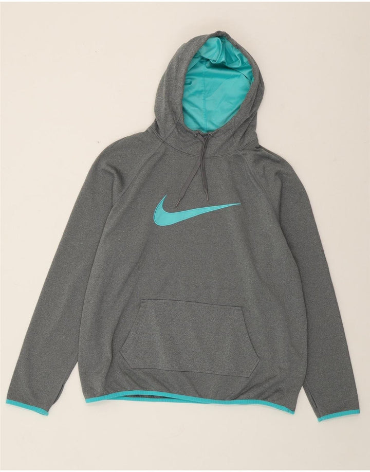 Jumper com capuz gráfico feminino NIKE UK 18 XL cinza poliéster