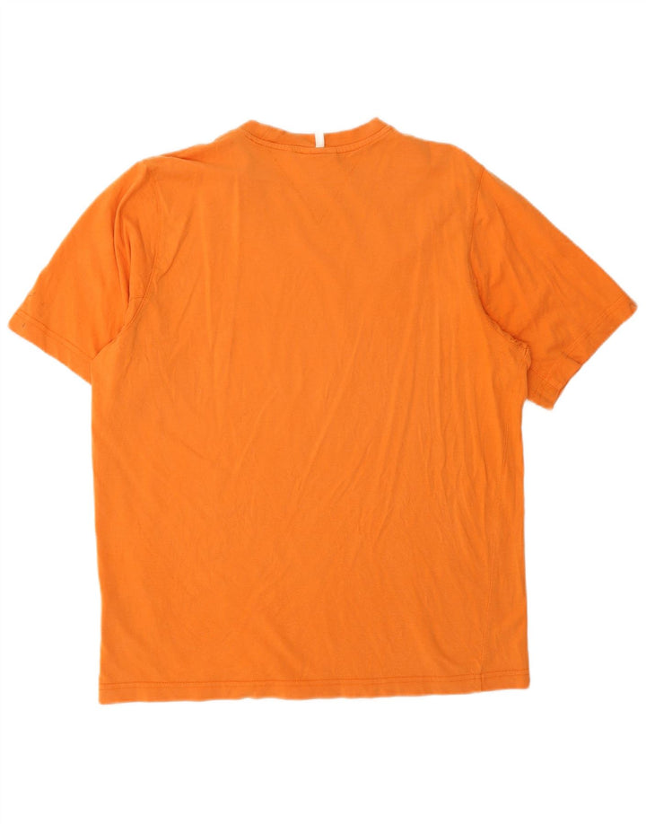 Adidas Mens Camiseta Top Médio Algodão Laranja