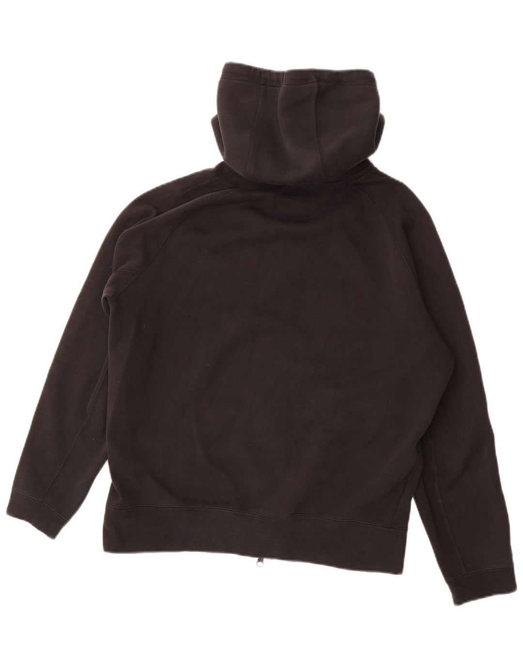 Suéter masculino Nike com capuz e zíper médio preto algodão