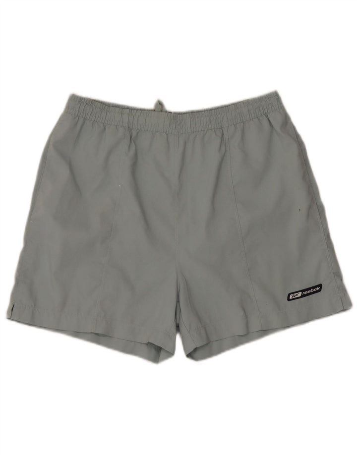 Shorts esportivos masculinos Reebok médio azul poliéster