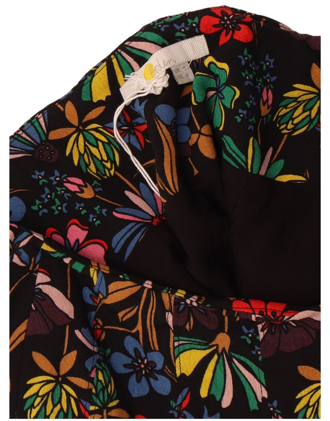 Saia feminina Boden A-Line UK 8 pequena W30 floral multicolorida