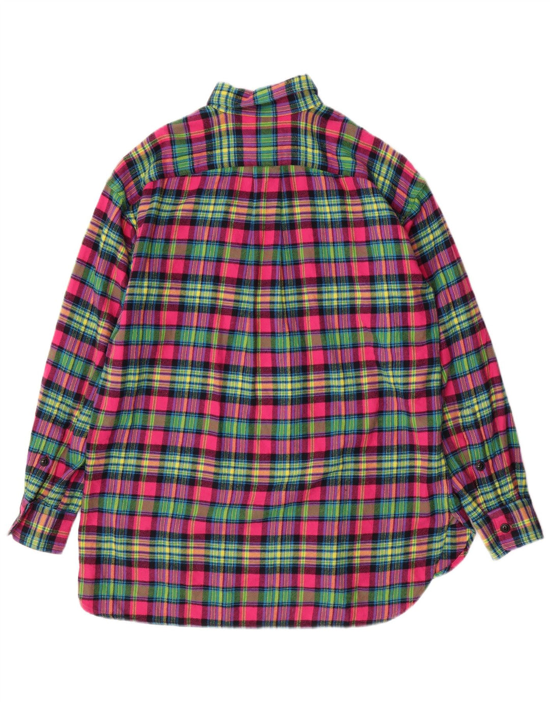 Camisa masculina de flanela RALPH LAUREN de algodão xadrez médio multicolorido