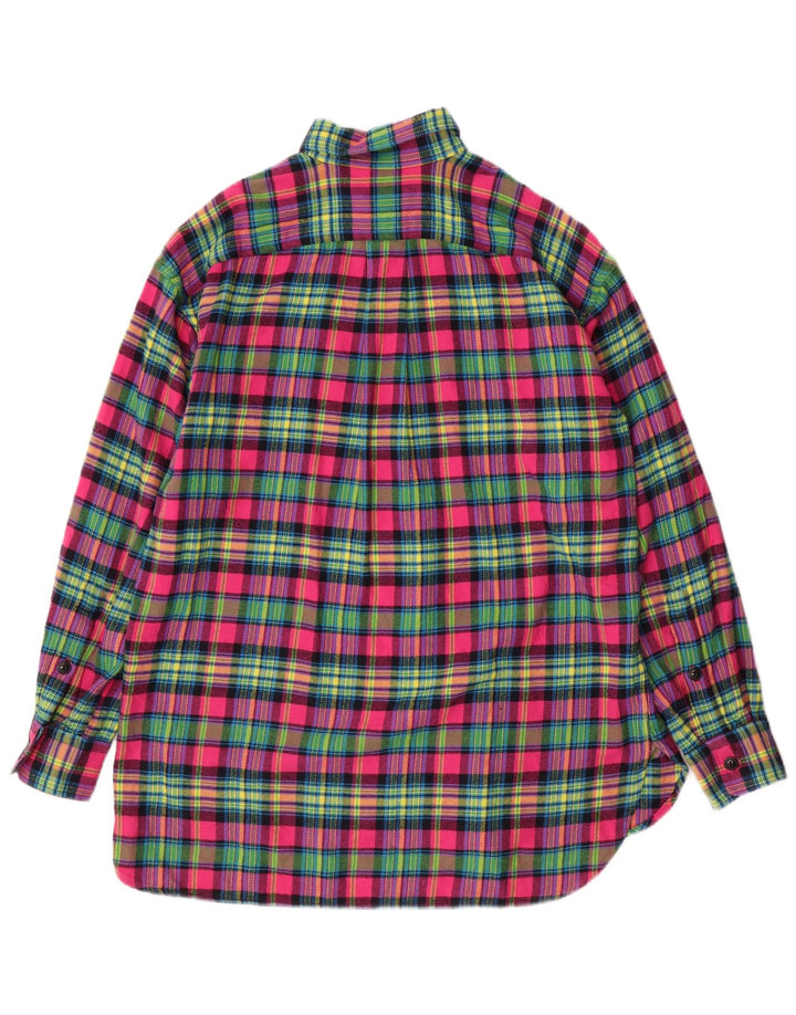 Camisa masculina de flanela RALPH LAUREN de algodão xadrez médio multicolorido